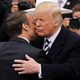 President Donald Trump welcomes French President Emmanuel Macron to the White House during a state arrival ceremony on April 24, 2018, in Washington, D.C.